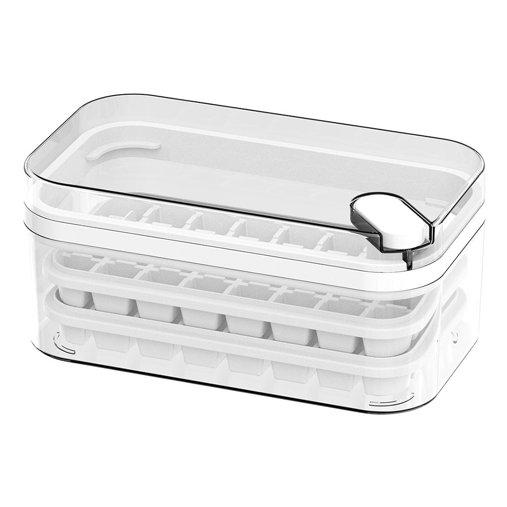 2 Layers One-Button Easy Release 64 pcs Ice Cube Tray_3