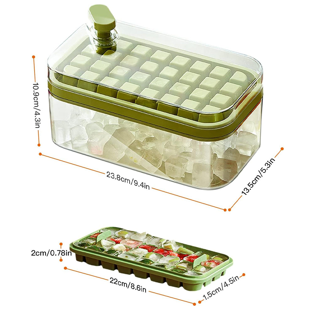 2 Layers One-Button Easy Release 64 pcs Ice Cube Tray_4