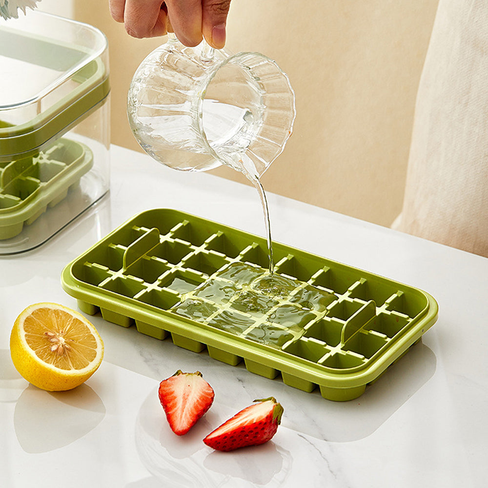 2 Layers One-Button Easy Release 64 pcs Ice Cube Tray_10