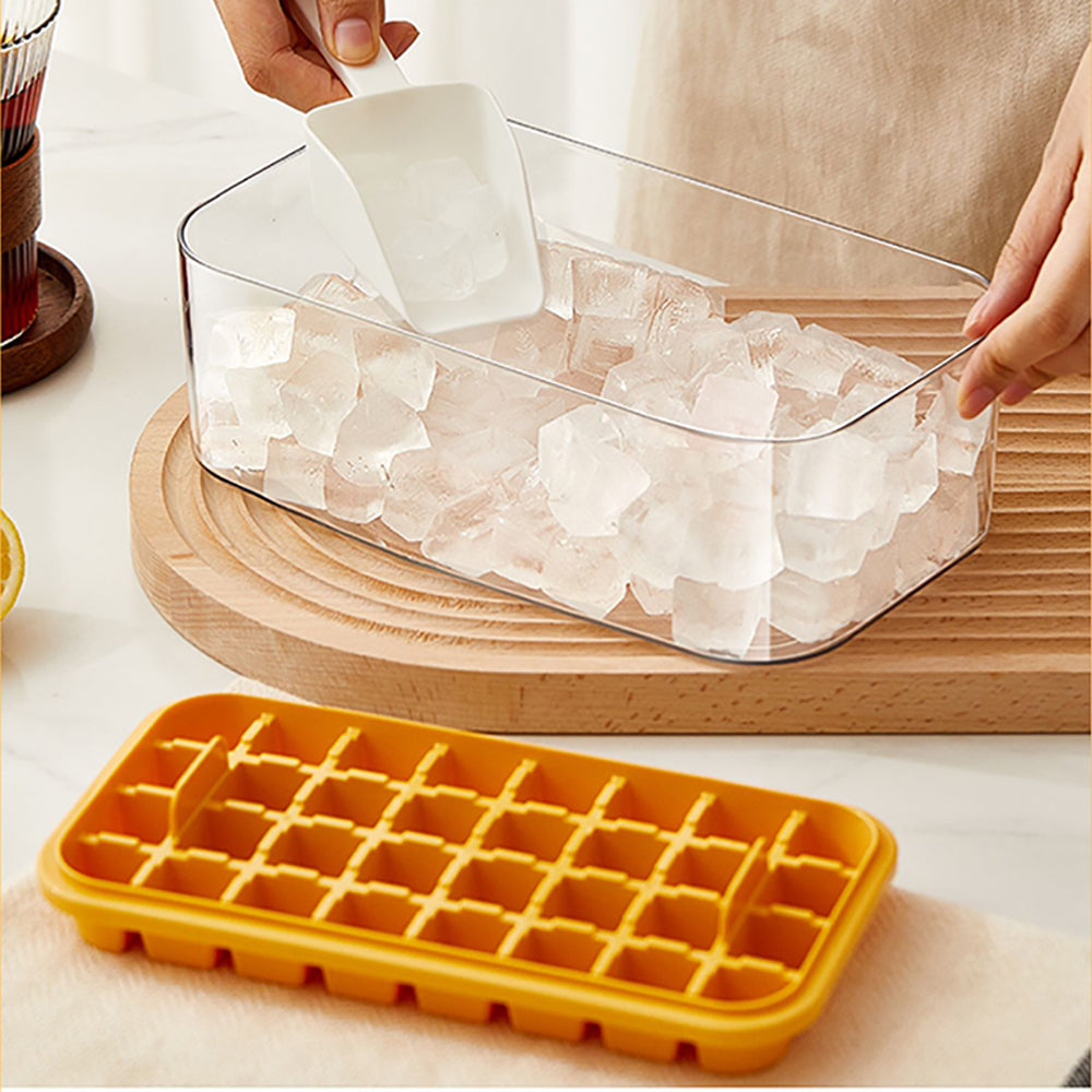 2 Layers One-Button Easy Release 64 pcs Ice Cube Tray_11