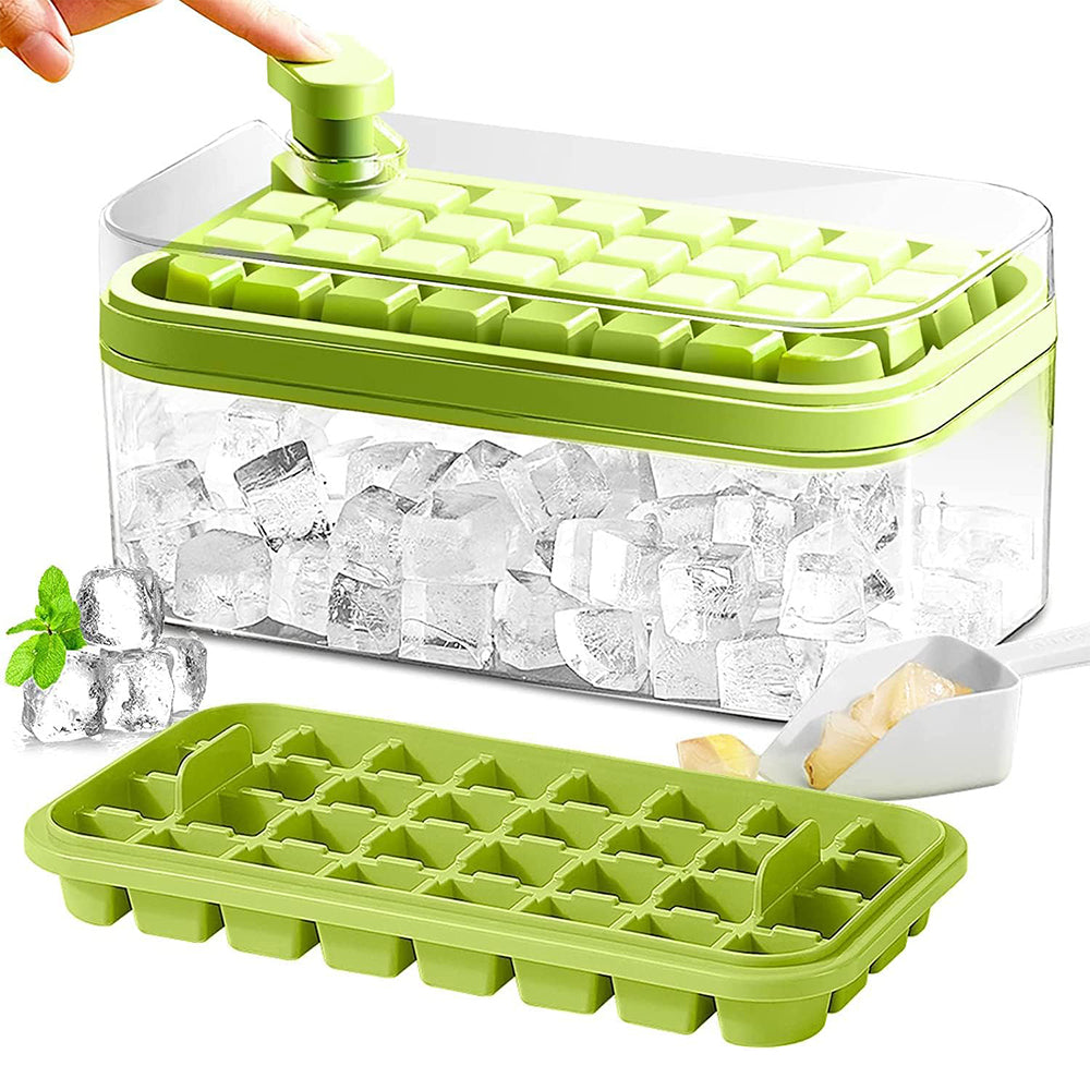 2 Layers One-Button Easy Release 64 pcs  Ice Cube Tray_1