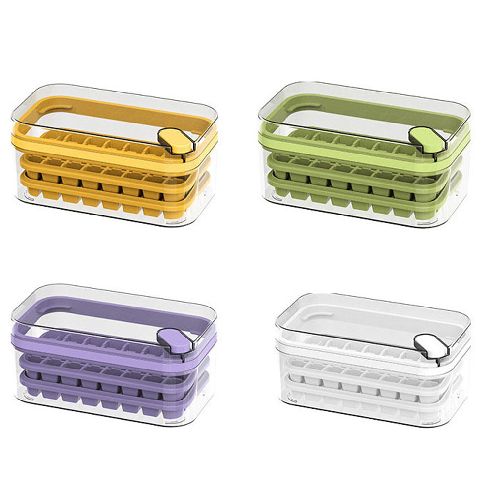 2 Layers One-Button Easy Release 64 pcs  Ice Cube Tray_7