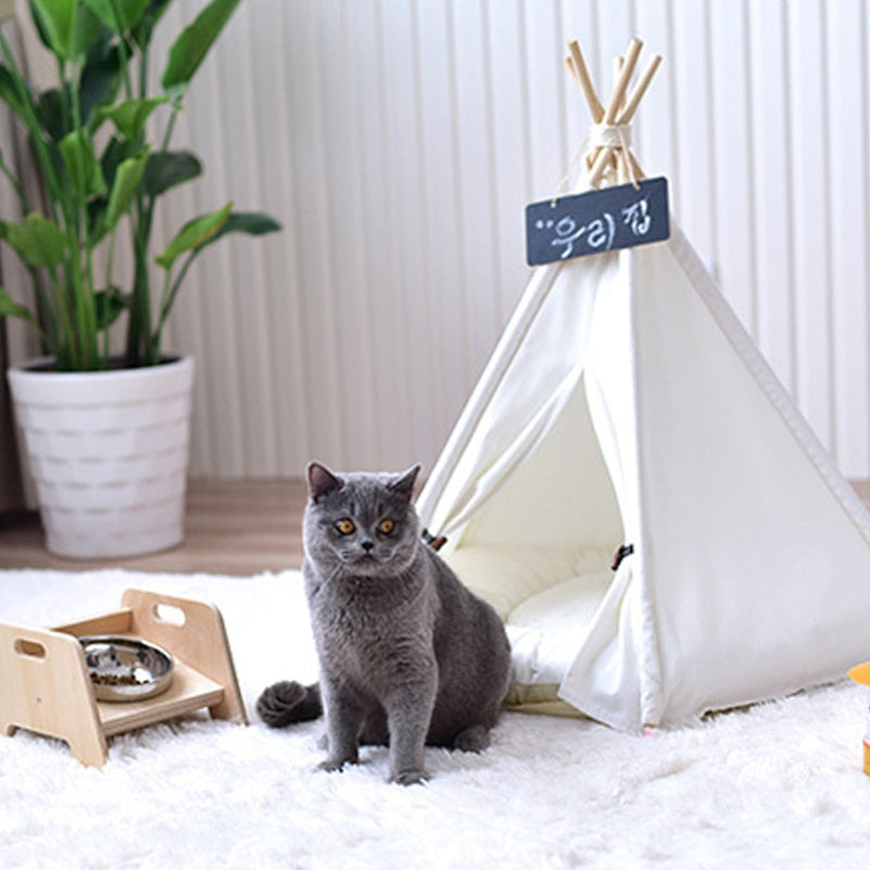 Adorable White Pet TeePee