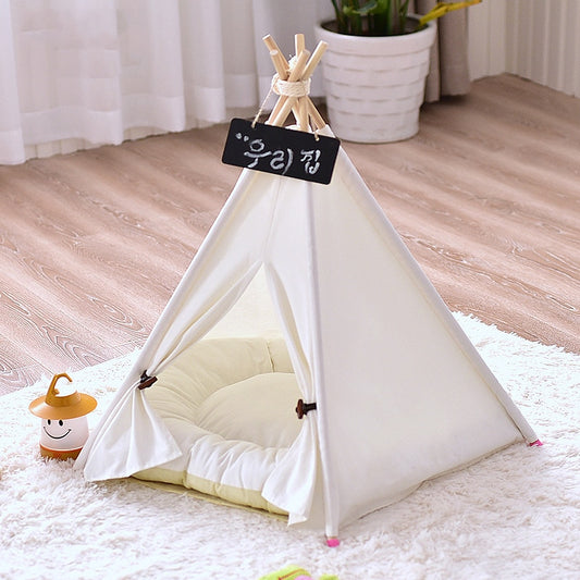 Adorable White Pet TeePee