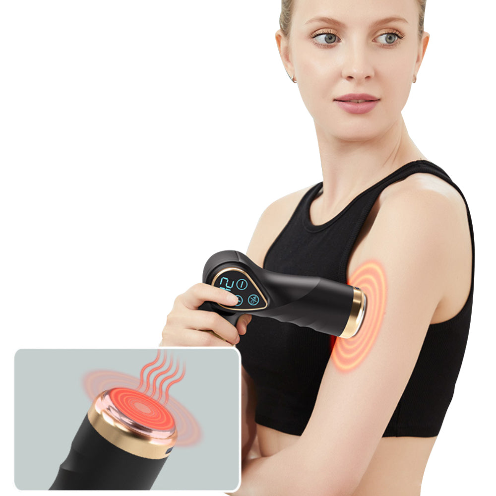 USB Rechargeable Foldable Hot Compress Electric Massage Gun_6