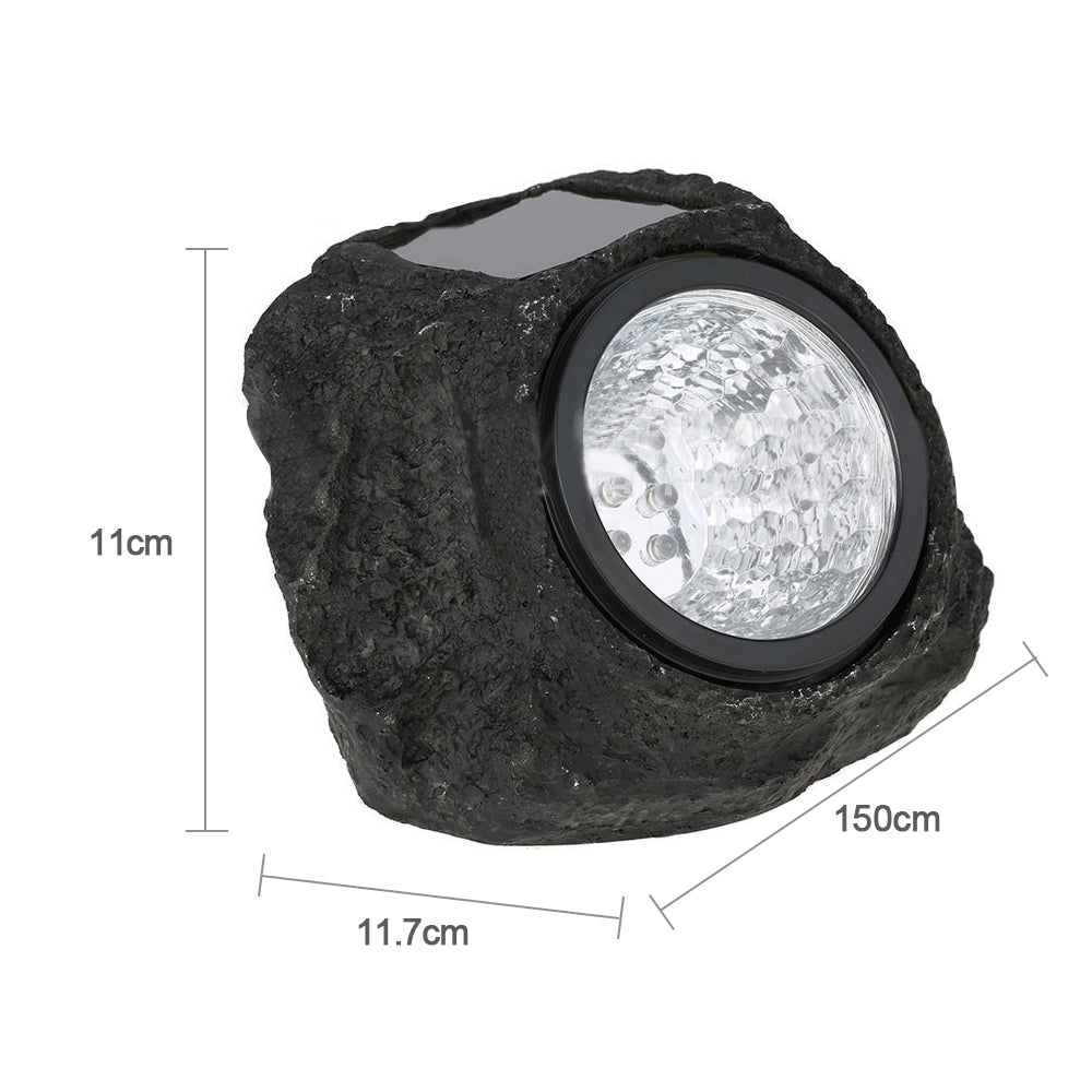 Solar Powered Outdoor Landscaping Granite Rock Lights_5