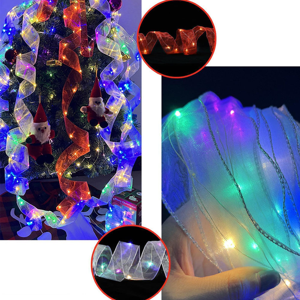 LED Decorative Christmas Ribbon Lights-Battery Operated_1