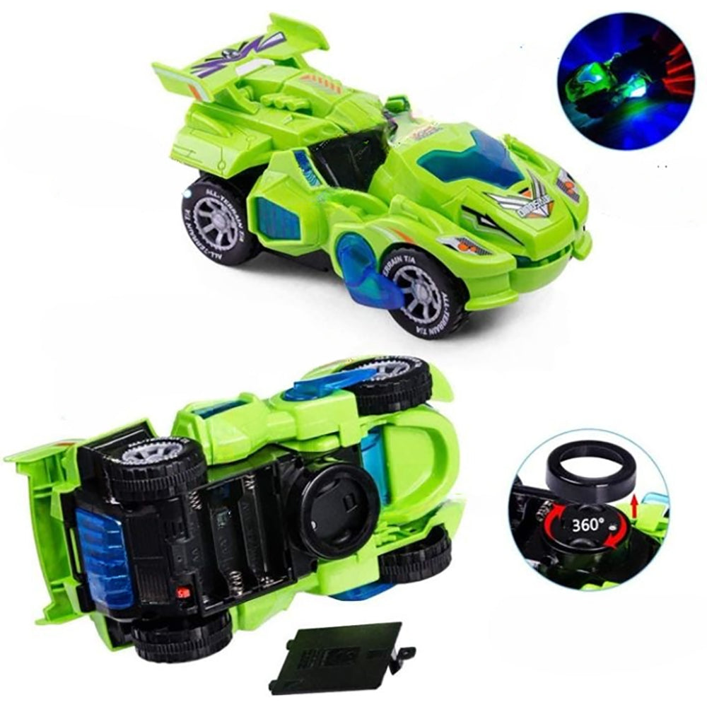 2 IN 1 Automatic Transforming Dinosaur Toy Car with LED Light and Music- Battery Operated_5