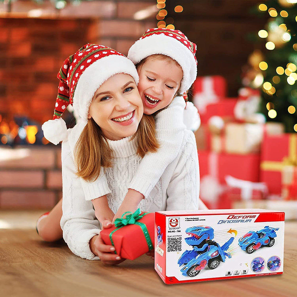 2 IN 1 Automatic Transforming Dinosaur Toy Car with LED Light and Music- Battery Operated_13