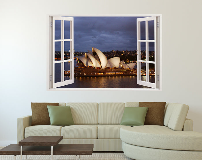 IMPRESSIVE 3D WINDOW WALL DECALS, REMOVABLE WALL STICKERS, WALL DECOR