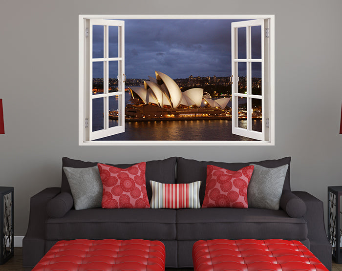 IMPRESSIVE 3D WINDOW WALL DECALS, REMOVABLE WALL STICKERS, WALL DECOR