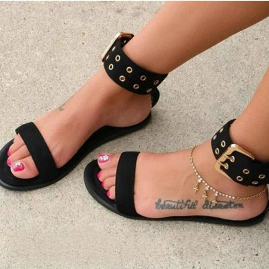 2021 Beach Sandals Women Sandals Transparent Flats Shoes Large Size