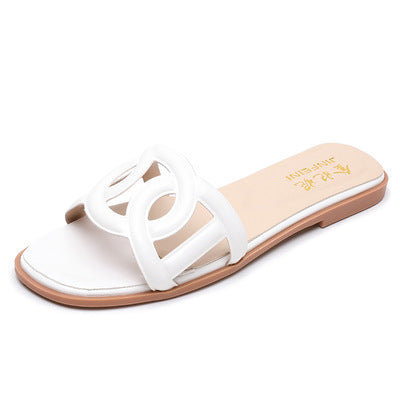 Women's flat slippers casual flip-flop beach shoes