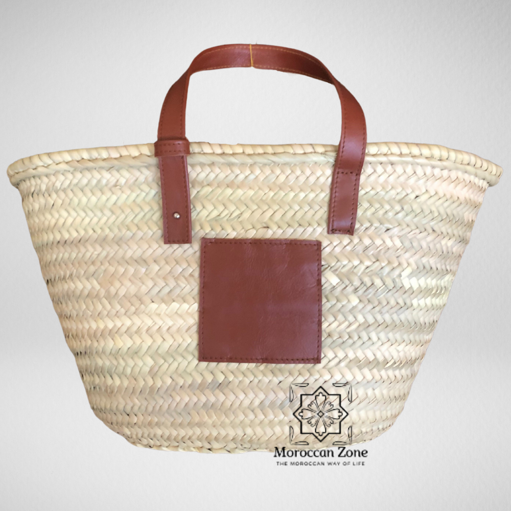 Luxury Handmade Moroccan Palm Leaf Straw Basket Bag