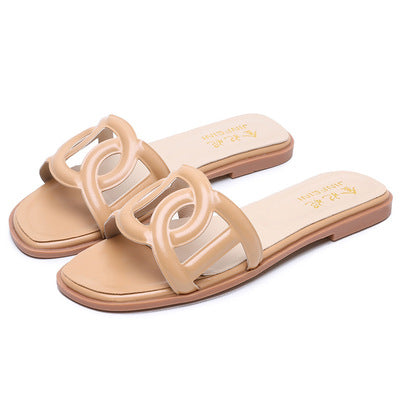 Women's flat slippers casual flip-flop beach shoes