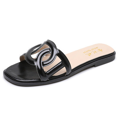 Women's flat slippers casual flip-flop beach shoes