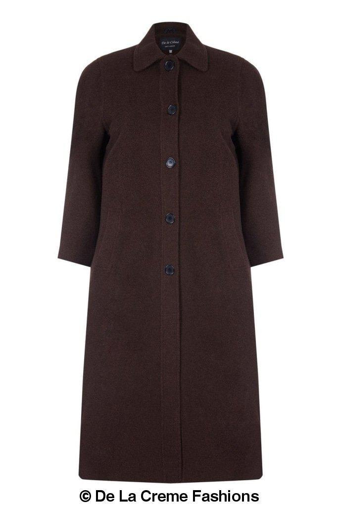 Curve Wool & Cashmere Blend Plus Size Long Coat (202)