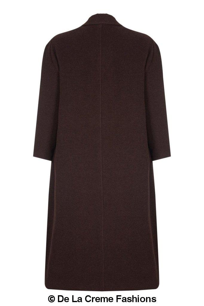 Curve Wool & Cashmere Blend Plus Size Long Coat (202)