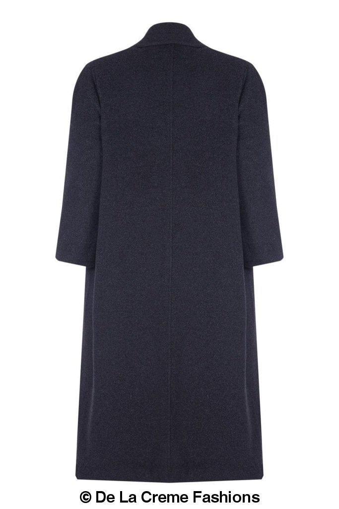 Curve Wool & Cashmere Blend Plus Size Long Coat (202)