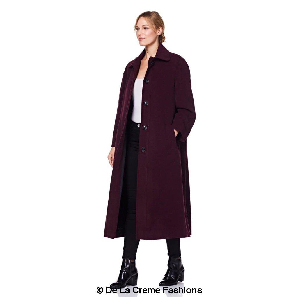 Curve Wool & Cashmere Blend Plus Size Long Coat (202)