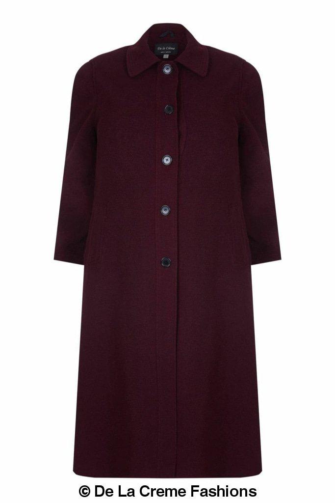 Curve Wool & Cashmere Blend Plus Size Long Coat (202)