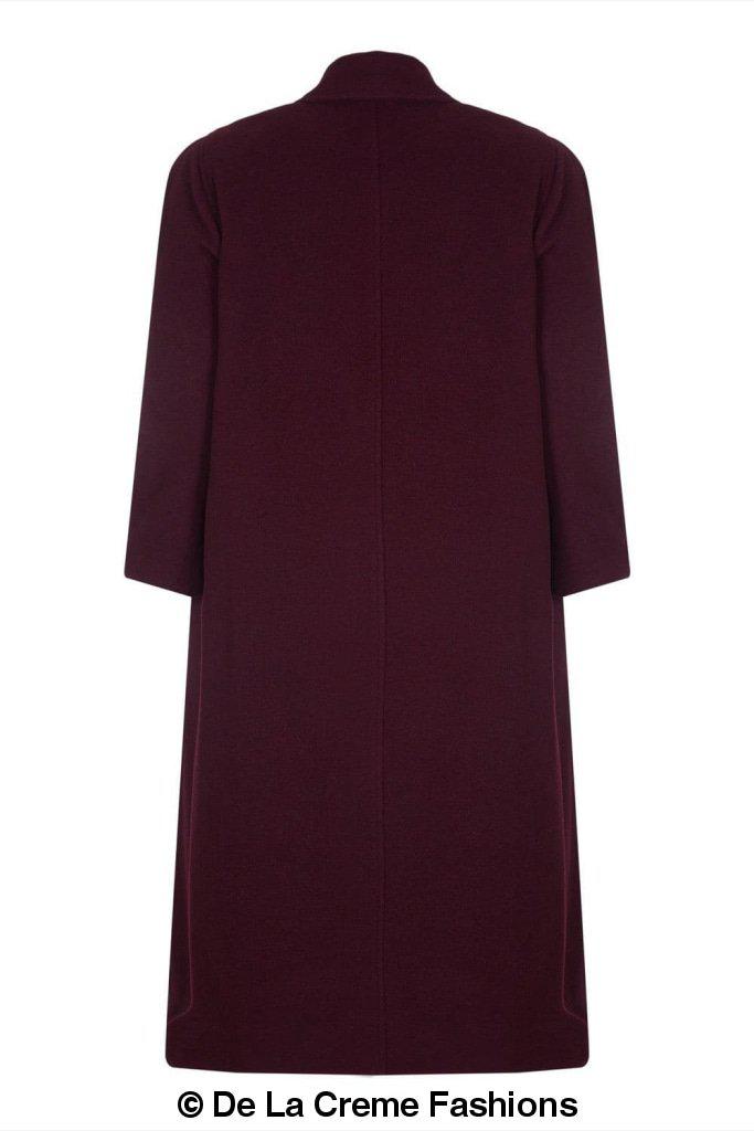 Curve Wool & Cashmere Blend Plus Size Long Coat (202)