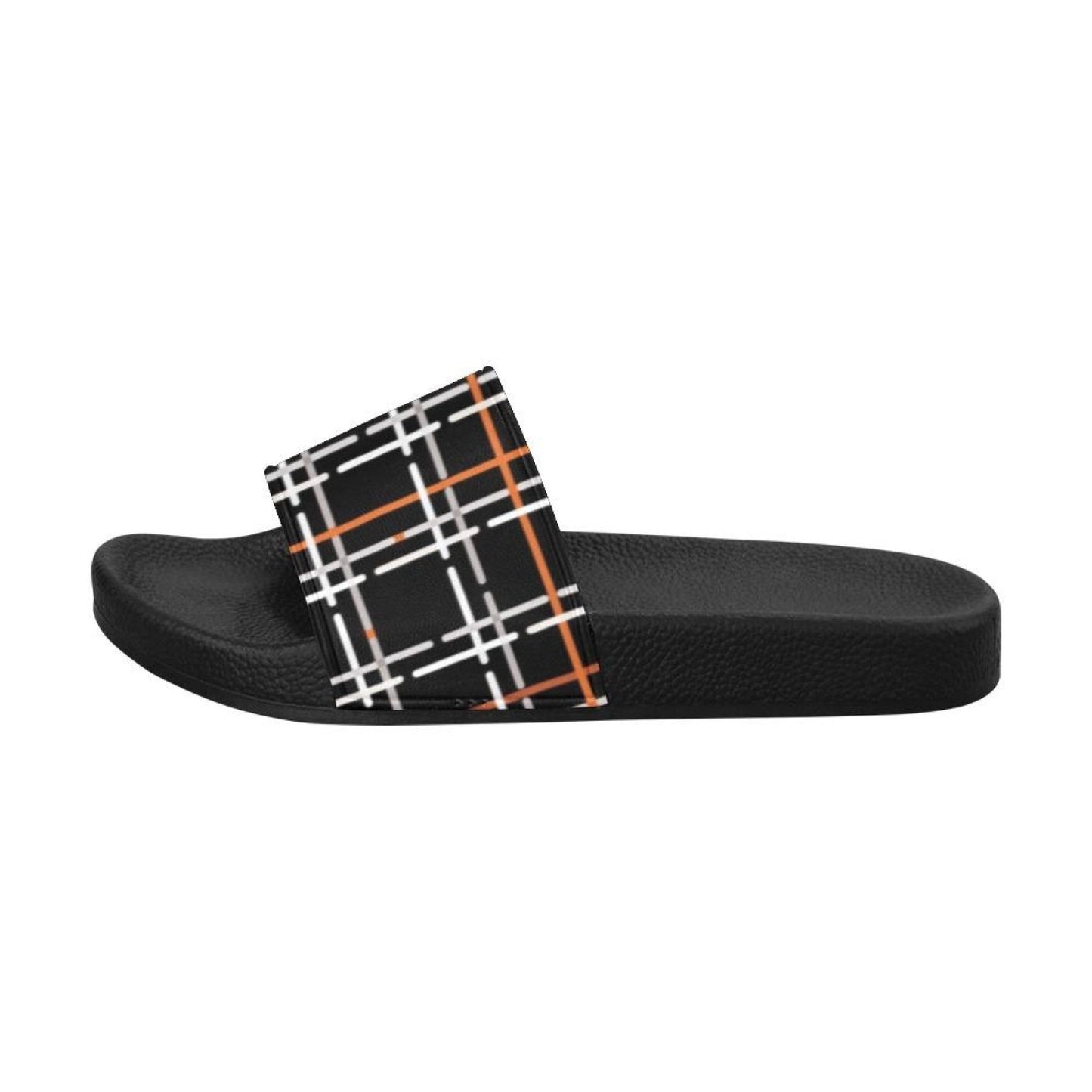 Uniquely You Womens Slides / Flip-Flop Sandals - Black Orange And