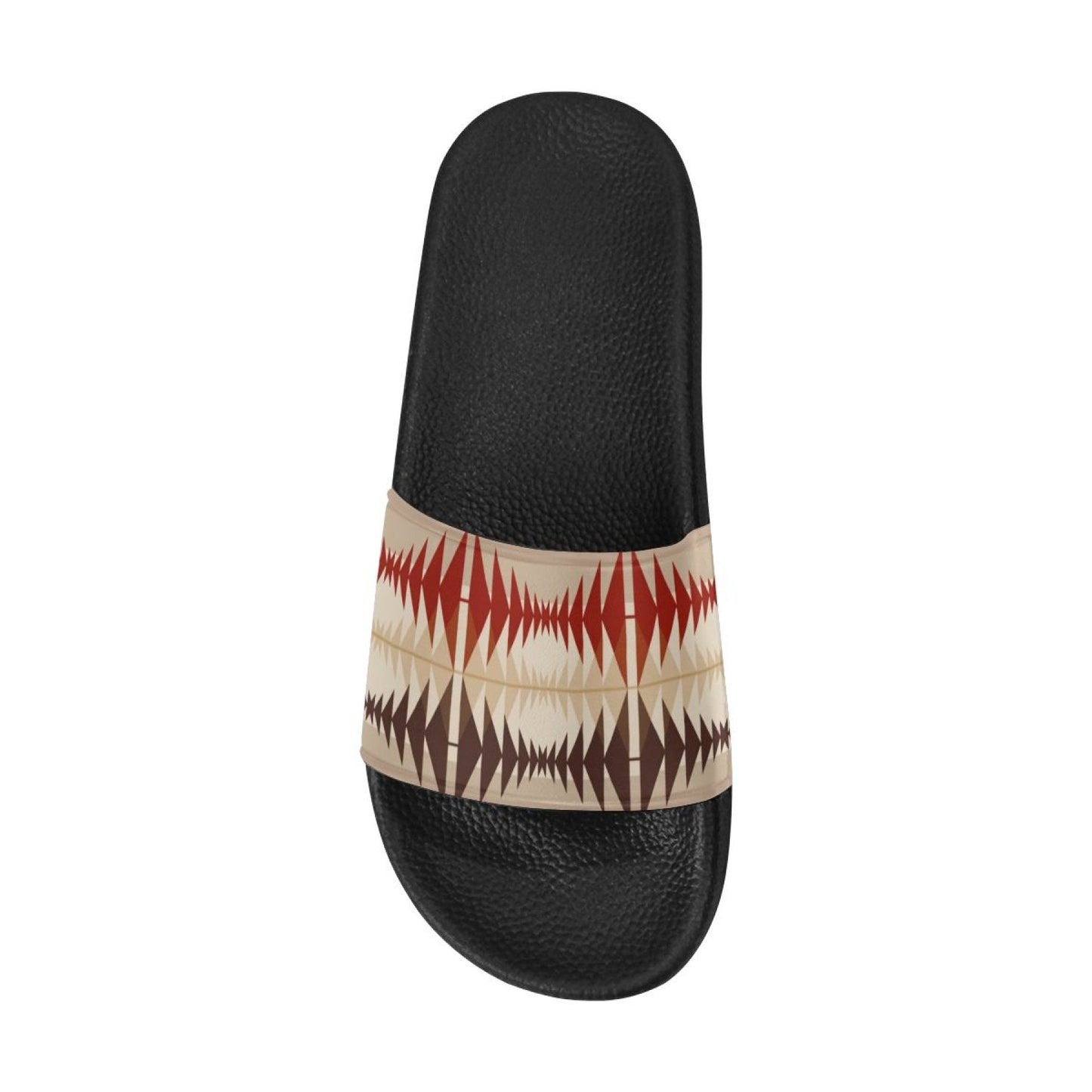 Uniquely You Womens Slides / Flip-Flop Sandals - Brown And Beige Aztec