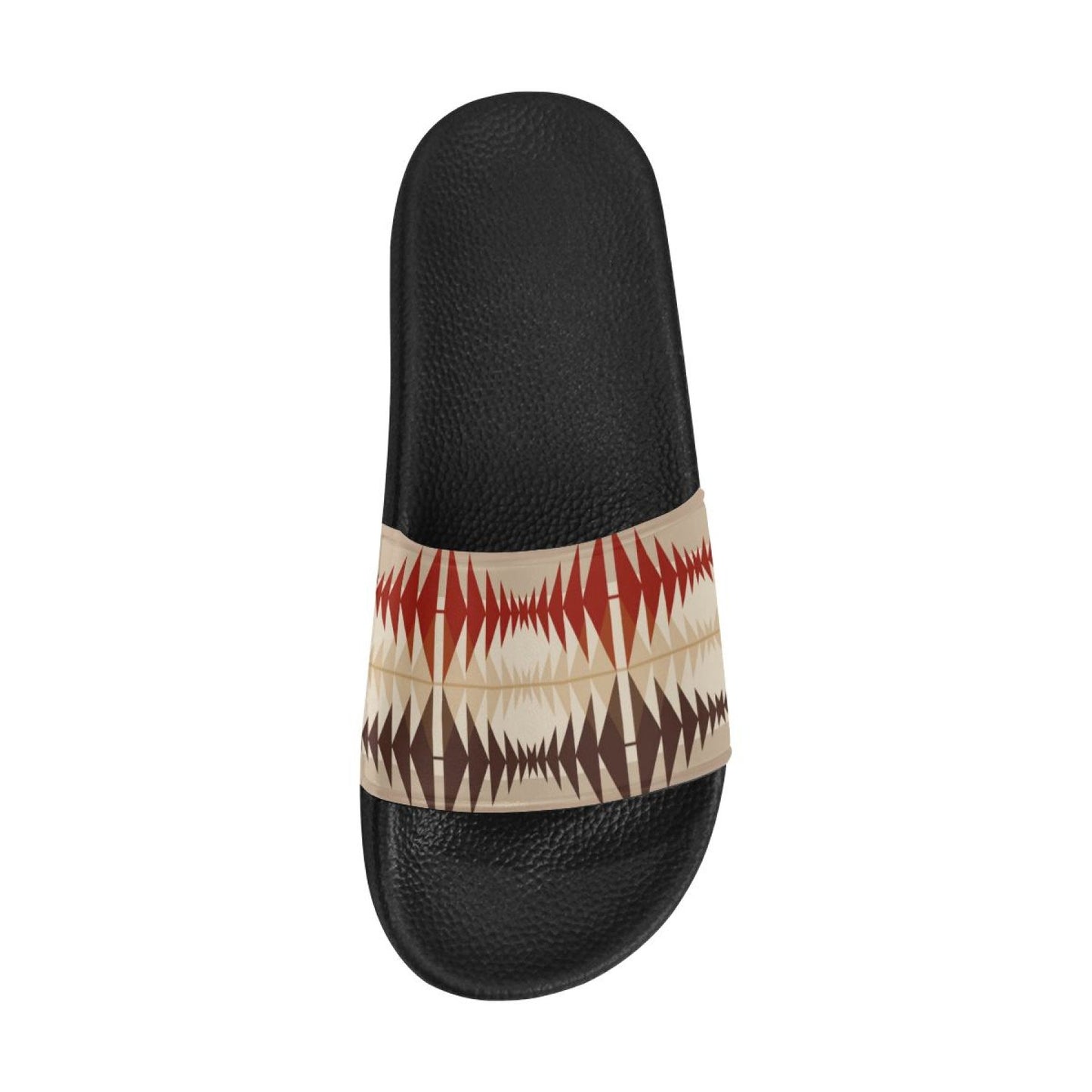 Uniquely You Womens Slides / Flip-Flop Sandals - Brown And Beige Aztec