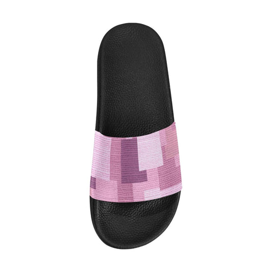 Uniquely You Womens Slides / Flip-Flop Sandals - Pink And Purple Block