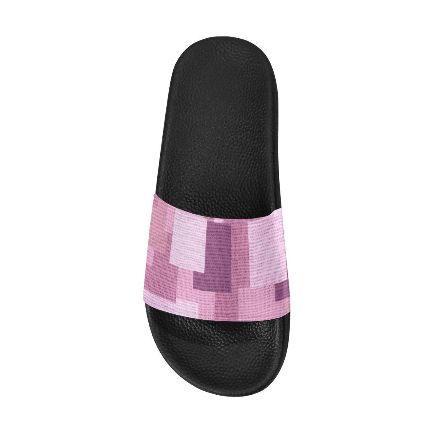 Uniquely You Womens Slides / Flip-Flop Sandals - Pink And Purple Block