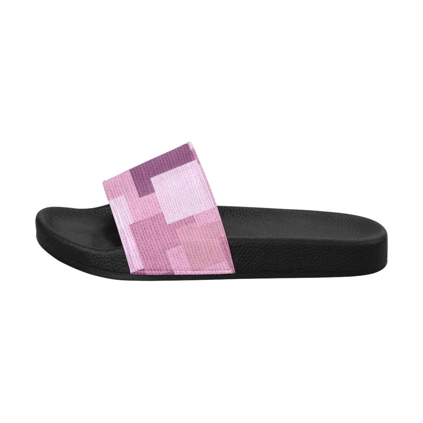 Uniquely You Womens Slides / Flip-Flop Sandals - Pink And Purple Block