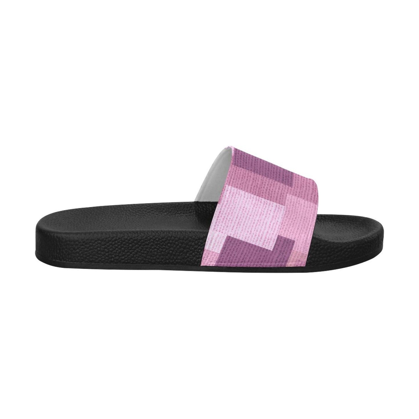 Uniquely You Womens Slides / Flip-Flop Sandals - Pink And Purple Block