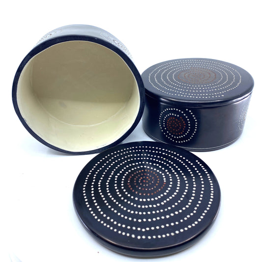 Made to Order : Handmade Maasai Medallion, 4" Round Soapstone Candle